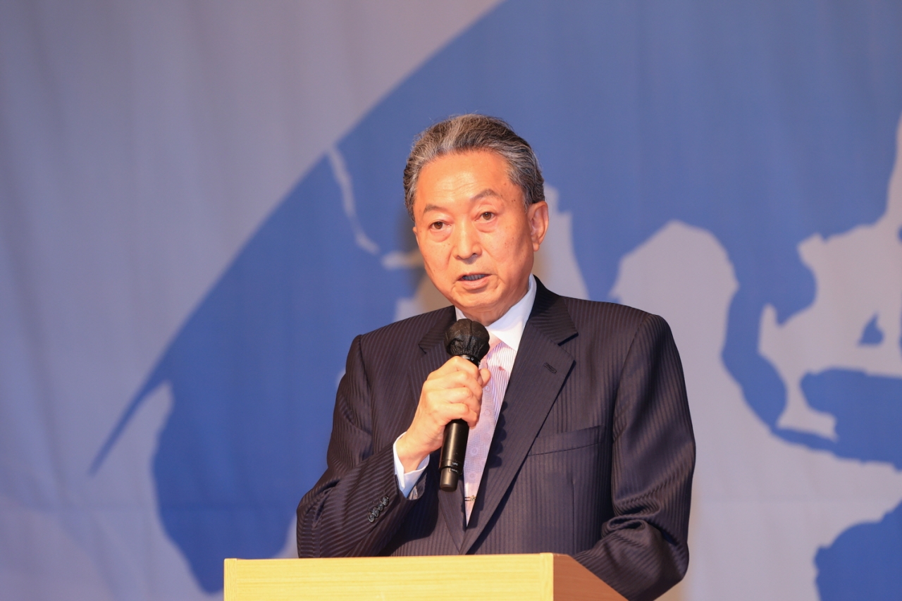 하토야마 전 일본 총리.