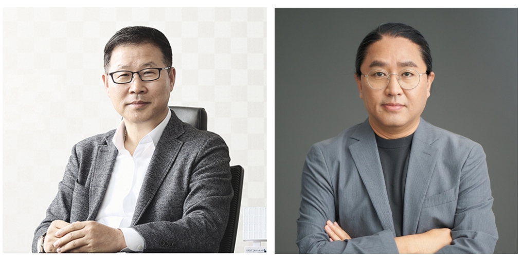 자랑스러운 전남인상, 사진 왼쪽 강문식 (주)파루 대표. 사진 오른쪽 김한민 영화감독
