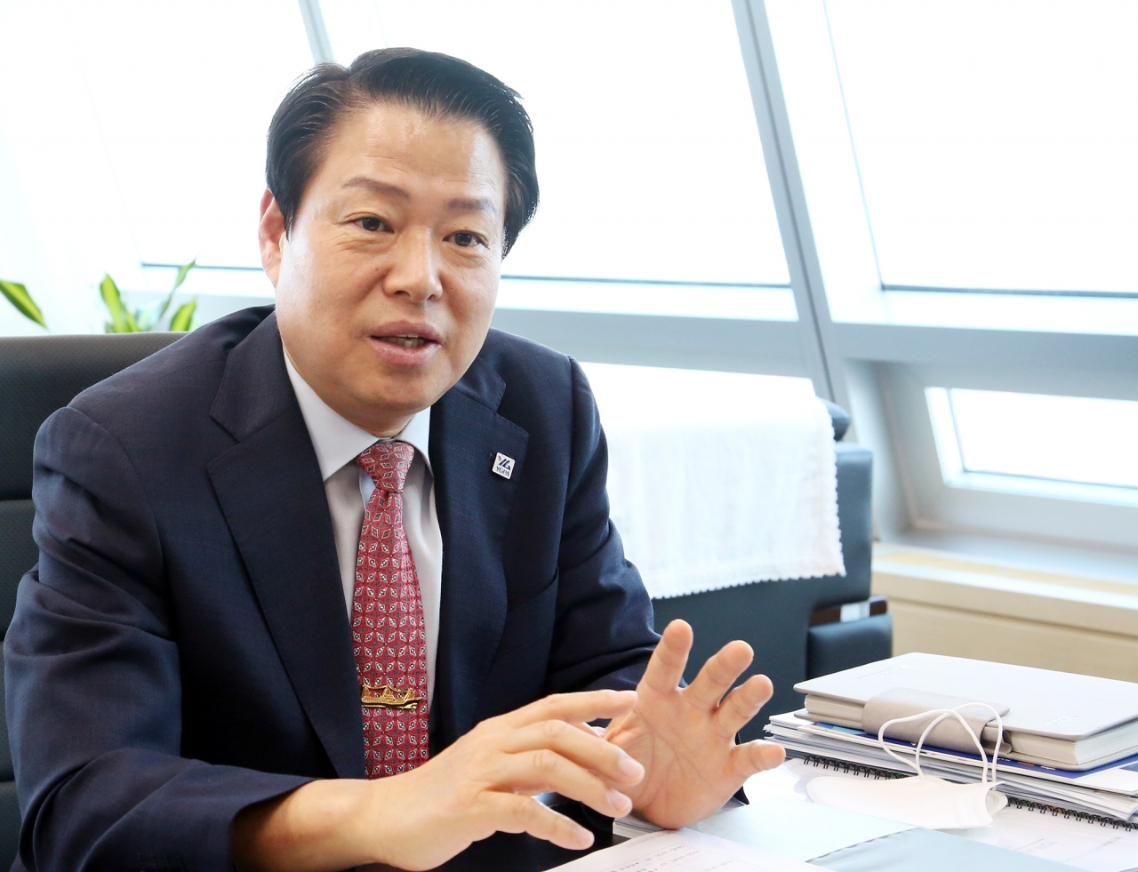 박성현 여수광양항만공사 사장이 올해의 성과와 향후 비전에 대해 밝히고 있다.
